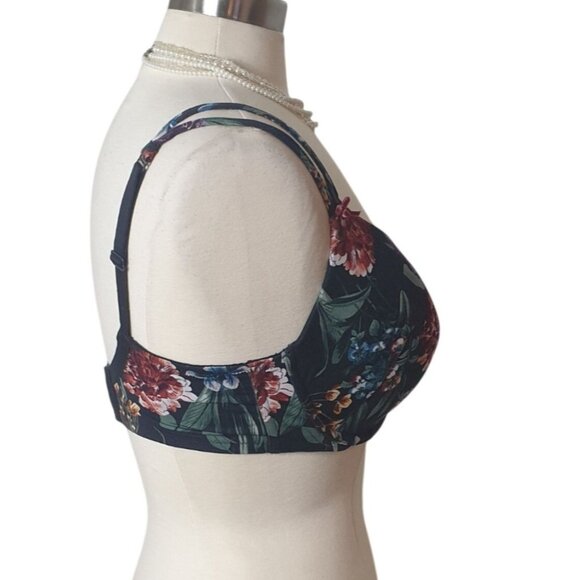 Cacique Womens 38DDD Bra Floral Underwire Smooth Lite Padding Adjust Straps 38F - Picture 2 of 5